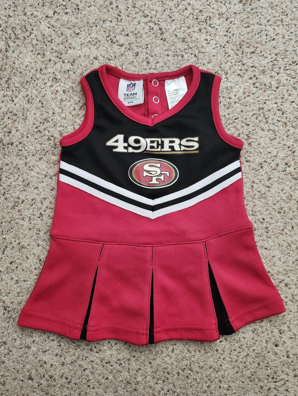 NFL San Francisco 49ers Toddler Tank Cheer Dress - Red, Black & White